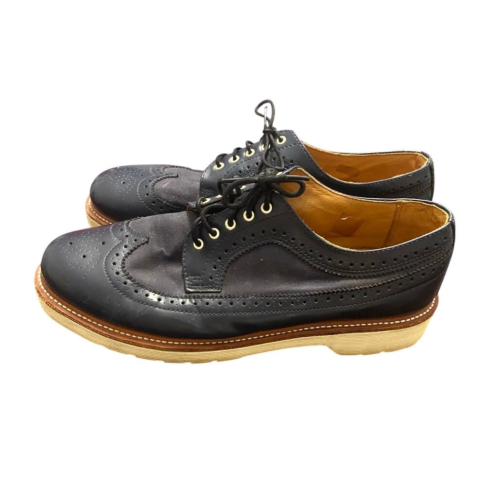 Dr. Martens Alfred Wingtip Oxford Brogue Shoes Navy Blue Men’s 11 Heritage Indie - Picture 2 of 11